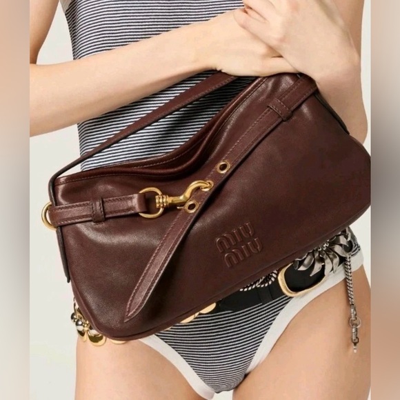 Miu Miu Handbags - 🔥100% Authentic MIU MIU Aventure Shoulder Bag Women's Brown Preowned Excellent🔥